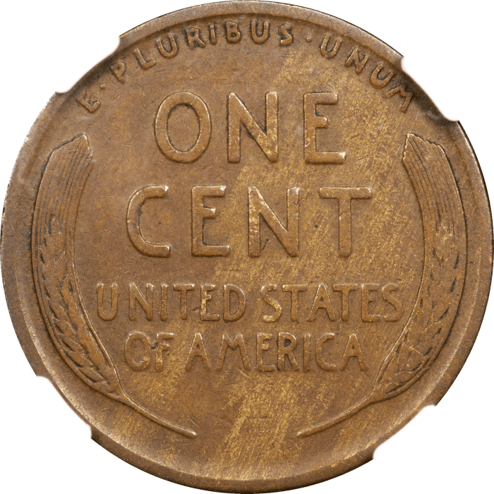 1914-D Lincoln Cent (1c) Reverse Image