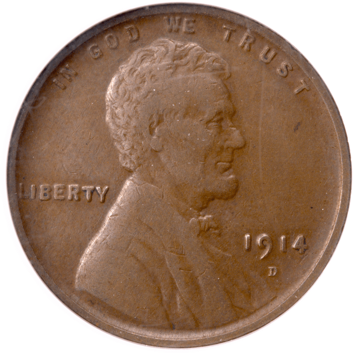 1914-D Lincoln Cent (1c) Obverse Image