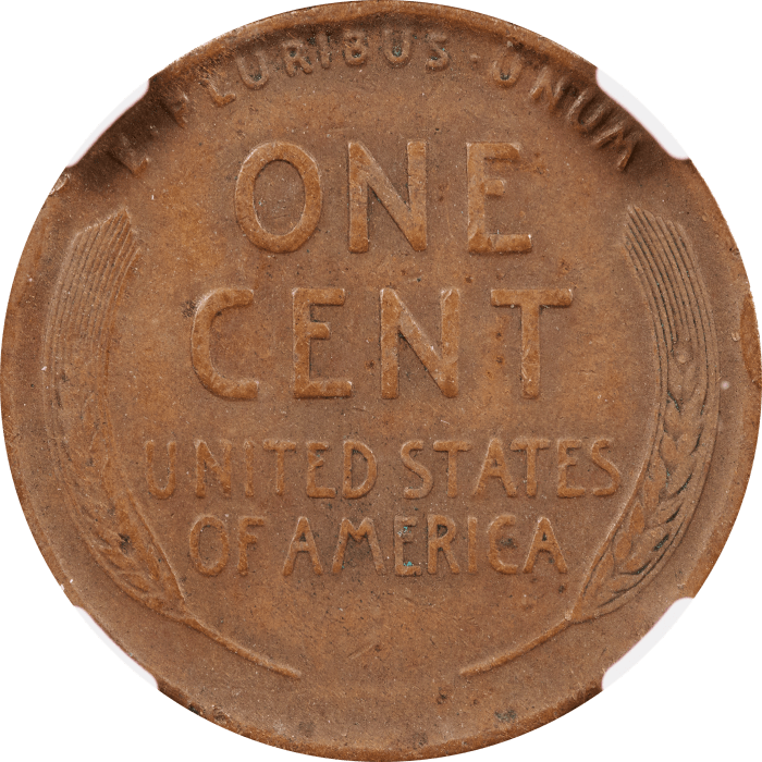 1914-D Lincoln Cent (1c) Reverse Image
