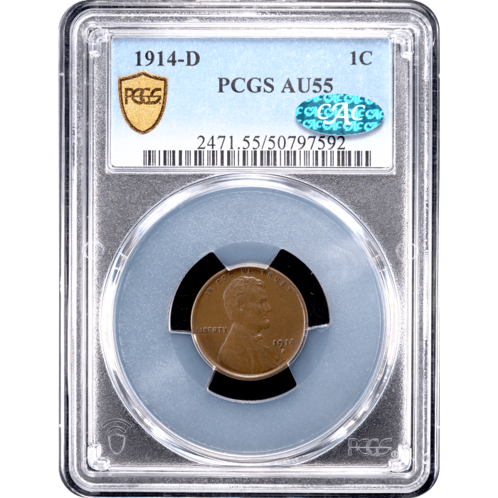 1914-D Lincoln Cent (1c) Obverse Slab Image