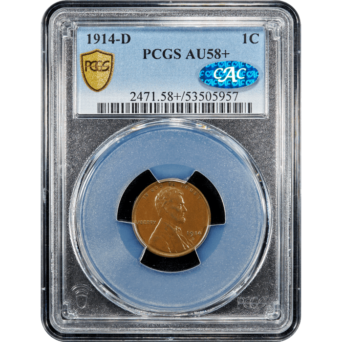 1914-D Lincoln Cent (1c) SLAB Image
