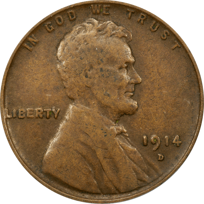 1914-D Lincoln Cent (1c) OBVERSE Image