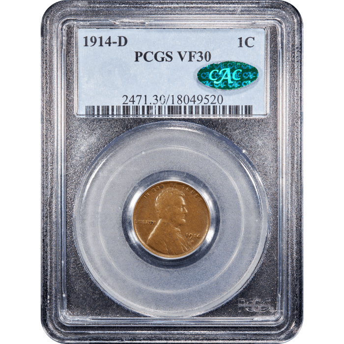 1914-D Lincoln Cent (1c) Obverse Slab Image