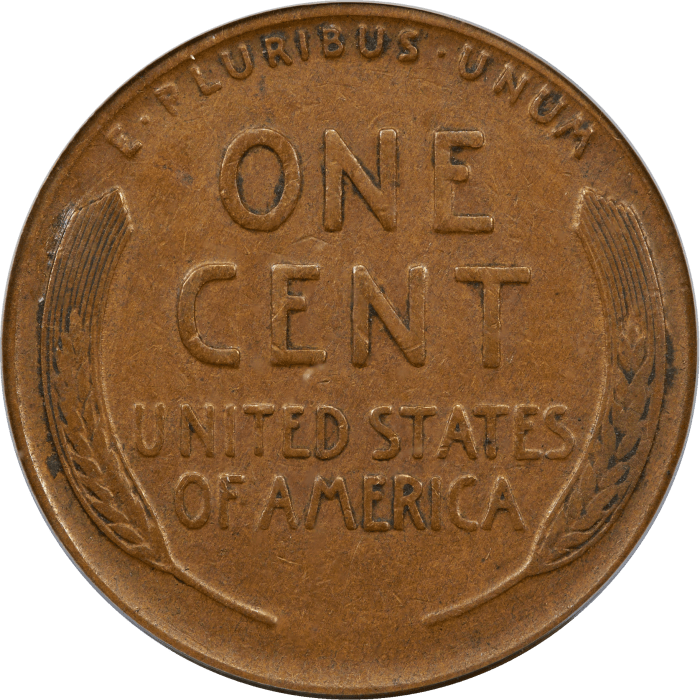 1914-D Lincoln Cent (1c) Reverse Image
