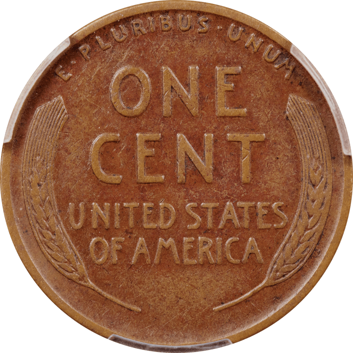 1914-D Lincoln Cent (1c) Reverse Image