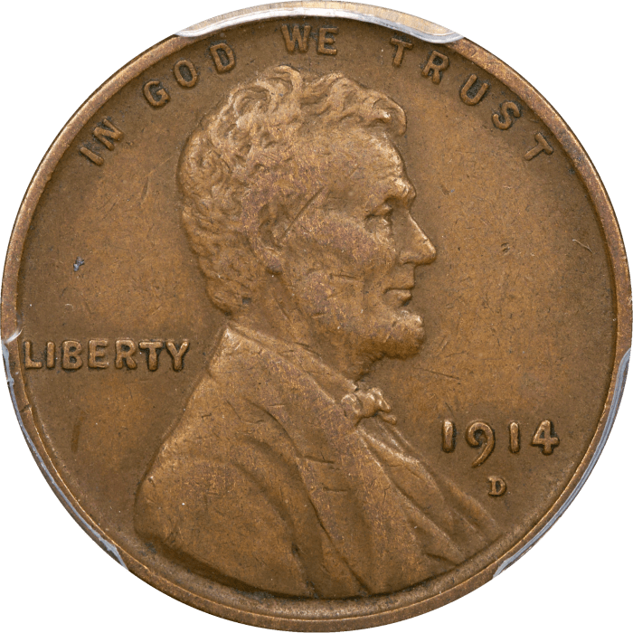 1914-D Lincoln Cent (1c) Obverse Image