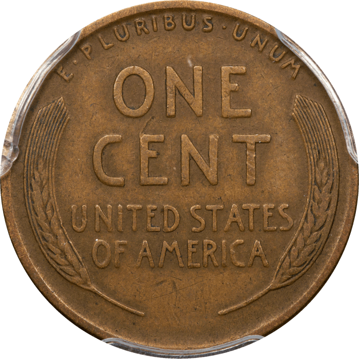 1914-D Lincoln Cent (1c) REVERSE Image