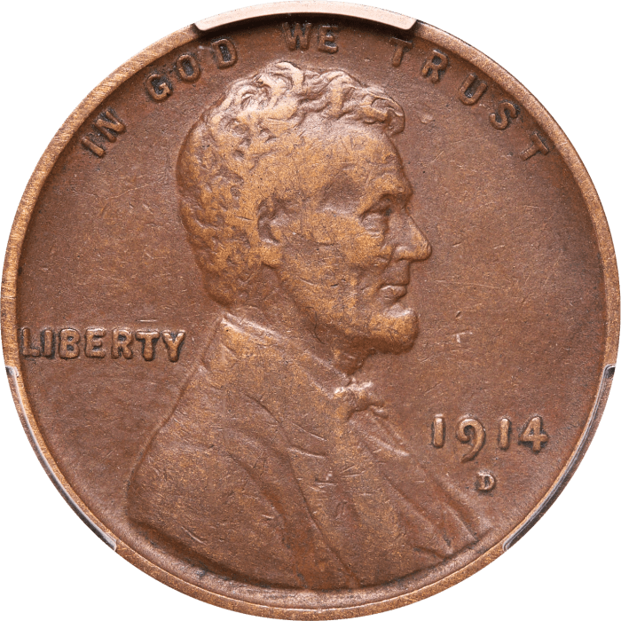 1914-D Lincoln Cent (1c) Obverse Image