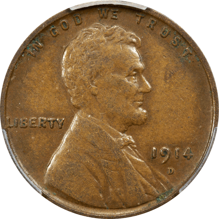 1914-D Lincoln Cent (1c) Obverse Image