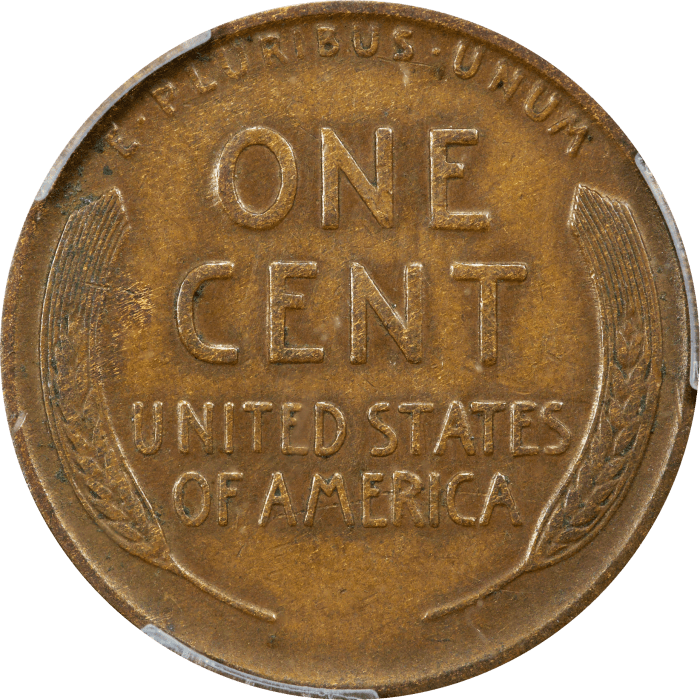 1914-D Lincoln Cent (1c) Reverse Image