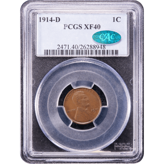 1914-D Lincoln Cent (1c) Obverse Slab Image