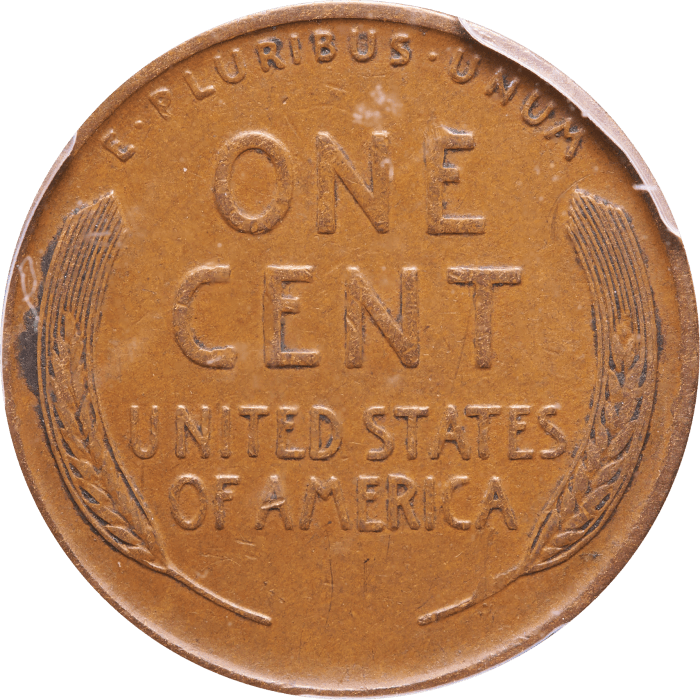 1914-D Lincoln Cent (1c) Reverse Image