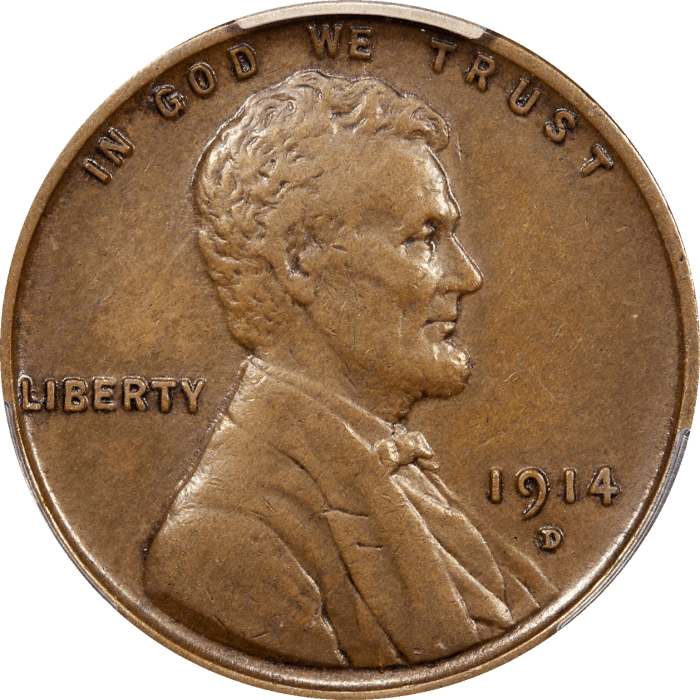 1914-D Lincoln Cent (1c) OBVERSE Image