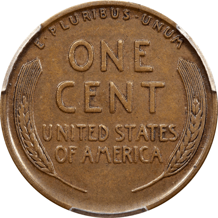 1914-D Lincoln Cent (1c) REVERSE Image