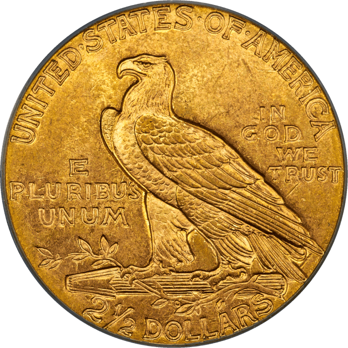 1914 Indian Gold Quarter Eagle ($2.50) OGH REVERSE Image