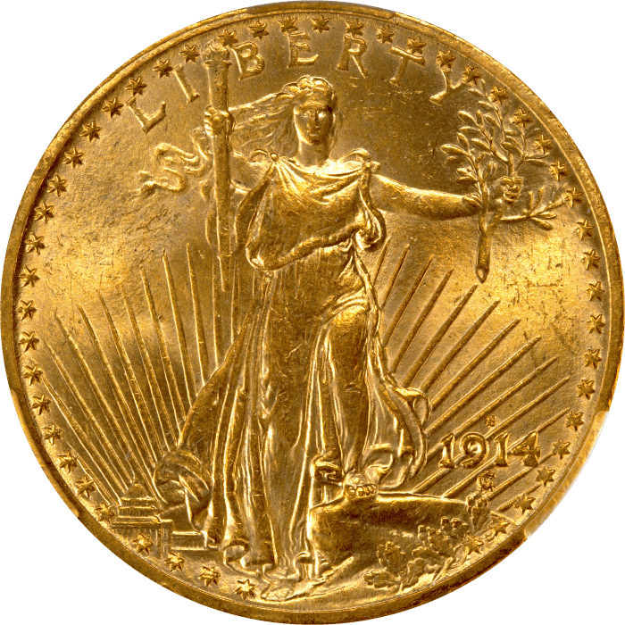1914-S Saint-Gaudens Gold Double Eagle ($20) Obverse Image