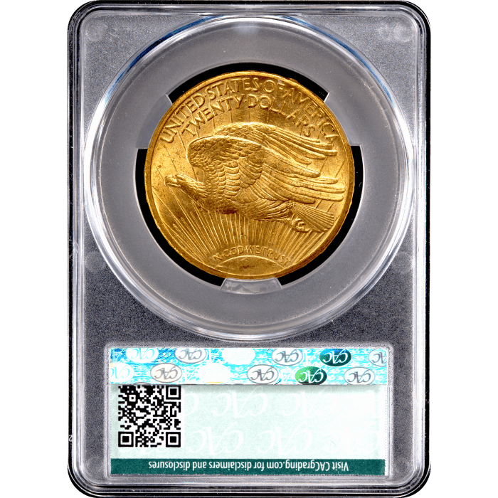 1914-S Saint-Gaudens Gold Double Eagle ($20) Reverse Slab Image