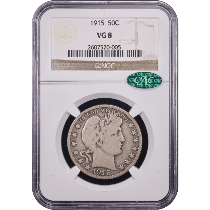 1915 Barber Half Dollar (50c) Obverse Slab Image