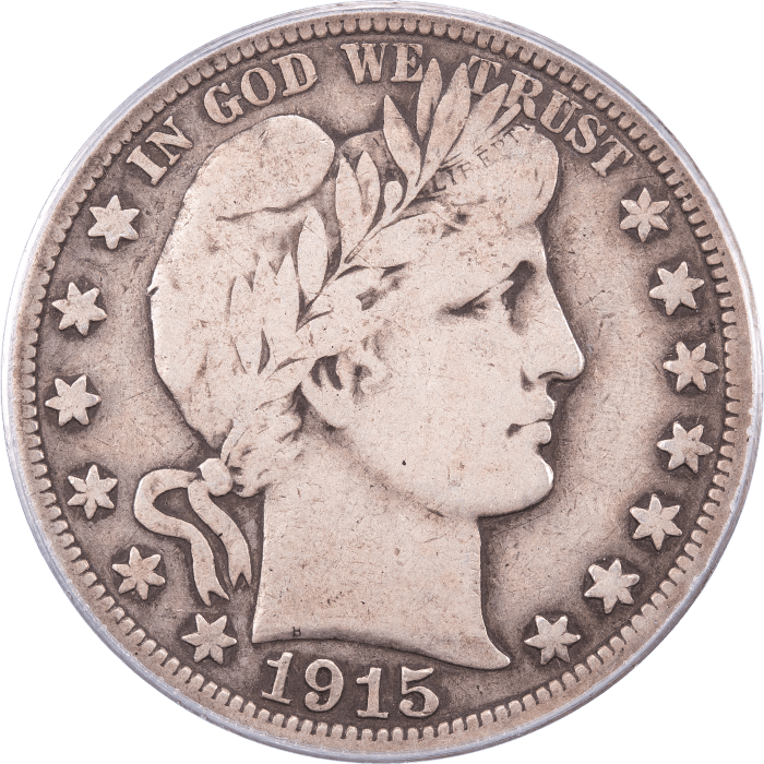 1915 Barber Half Dollar (50c) Obverse Image