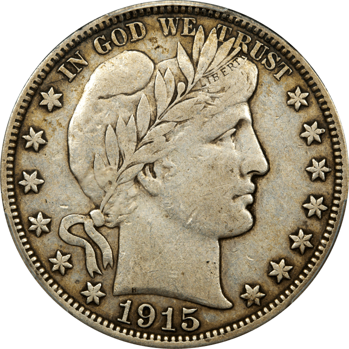 1915 Barber Half Dollar (50c) Obverse Image