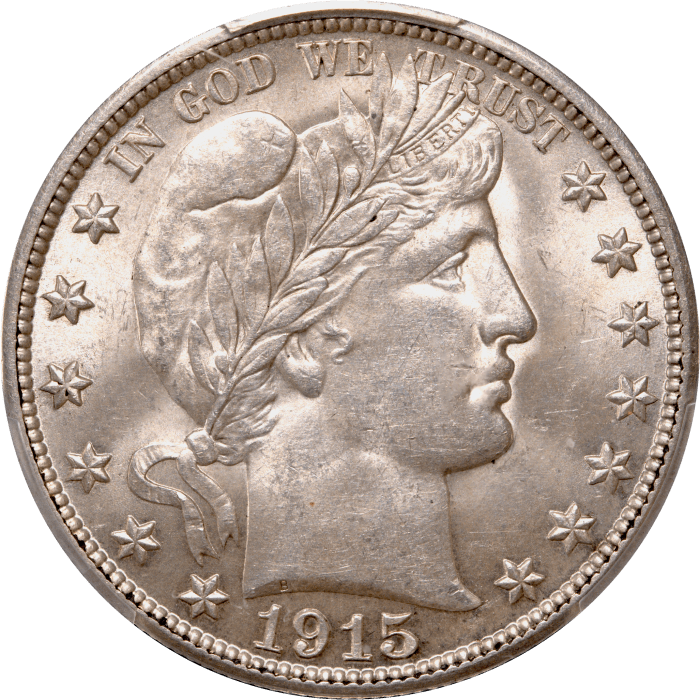 1915-D Barber Half Dollar (50c) OBVERSE Image