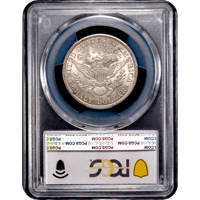 1915-D Barber Half Dollar (50c) Reverse Slab Image