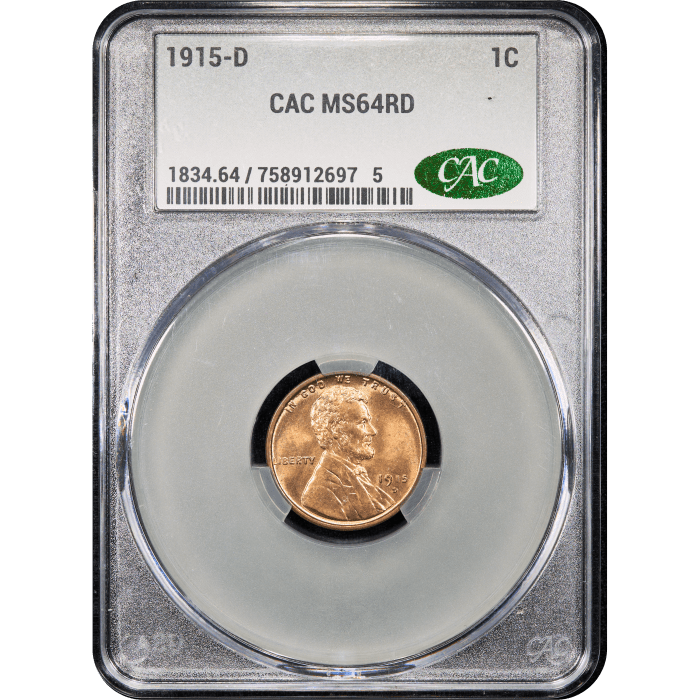 1915-D Lincoln Cent (1c) Obverse Slab Image