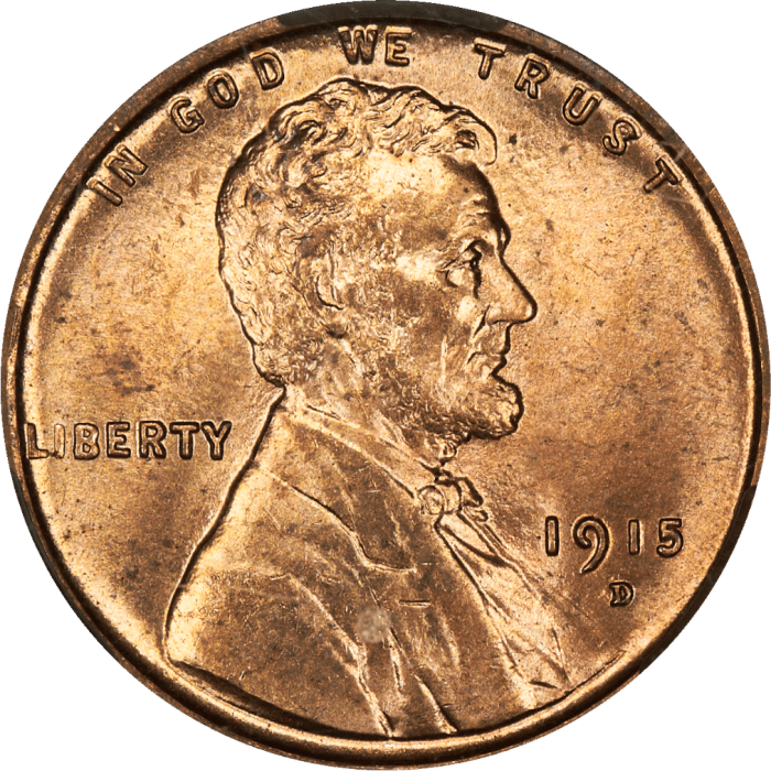 1915-D Lincoln Cent (1c) Obverse Image