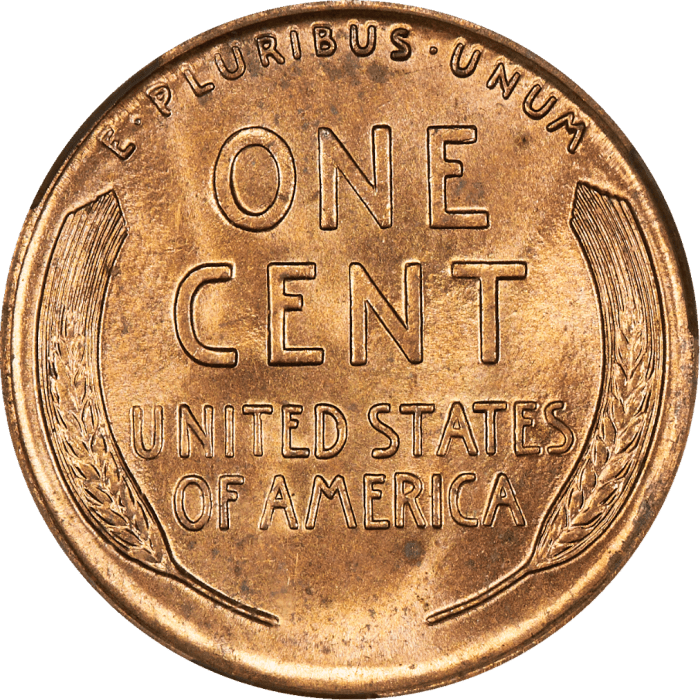 1915-D Lincoln Cent (1c) Reverse Image