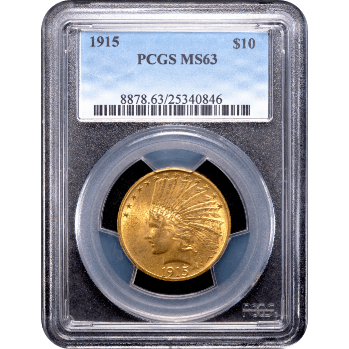 1915 Indian Gold Eagle ($10) Obverse Slab Image