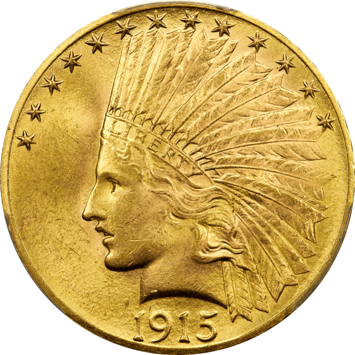 1915 Indian Gold Eagle ($10) OBVERSE Image