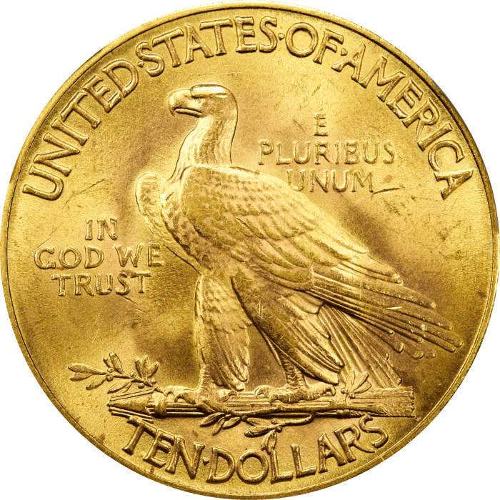 1915 Indian Gold Eagle ($10) REVERSE Image