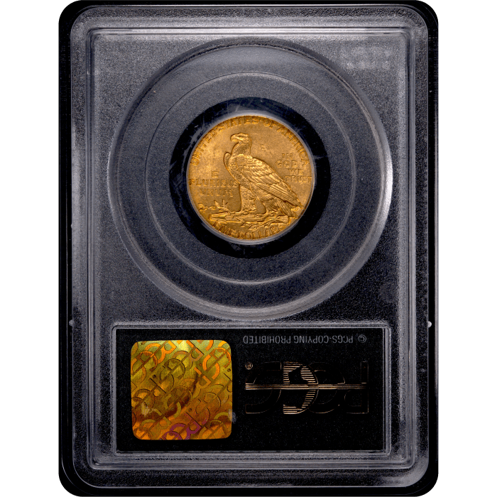 1915 Indian Gold Half Eagle ($5) OGH Reverse Slab Image