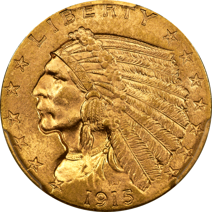 1915 Indian Gold Quarter Eagle ($2.50) Obverse Image
