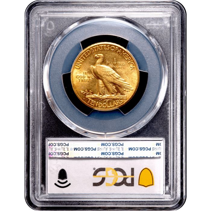1915-S Indian Gold Eagle ($10) Reverse Slab Image
