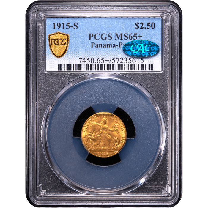 1915-S Panama-Pacific Commem Gold Quarter Eagle ($2.50) Obverse Slab Image