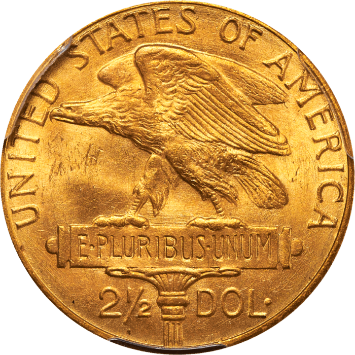 1915-S Panama-Pacific Commem Gold Quarter Eagle ($2.50) Reverse Image
