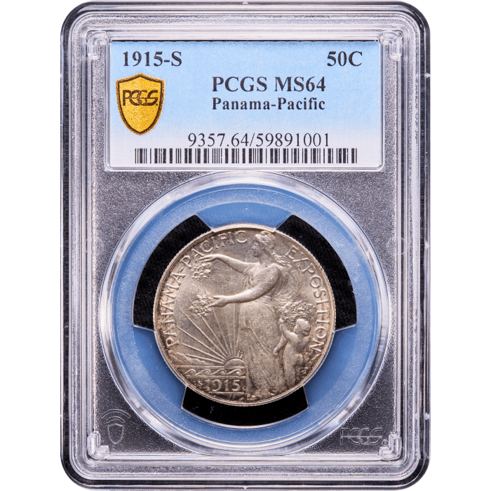 1915-S Panama-Pacific Commem Half Dollar (50c) Obverse Slab Image