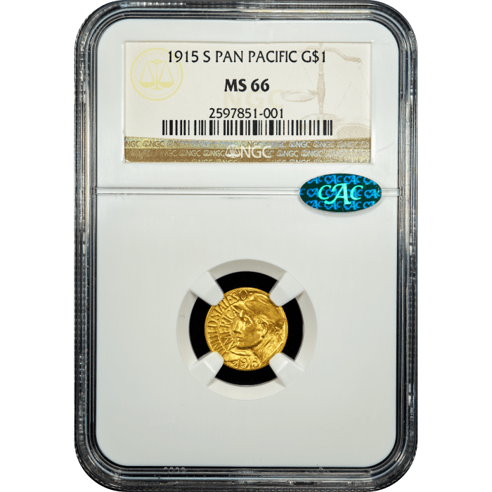 1915-S Panama-Pacific Commemorative Gold Dollar ($1) SLAB Image