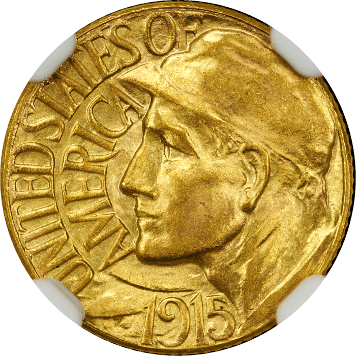1915-S Panama-Pacific Commemorative Gold Dollar ($1) OBVERSE Image