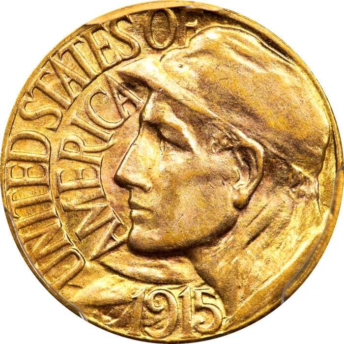 1915-S Panama-Pacific Commemorative Gold Dollar ($1) OBVERSE Image