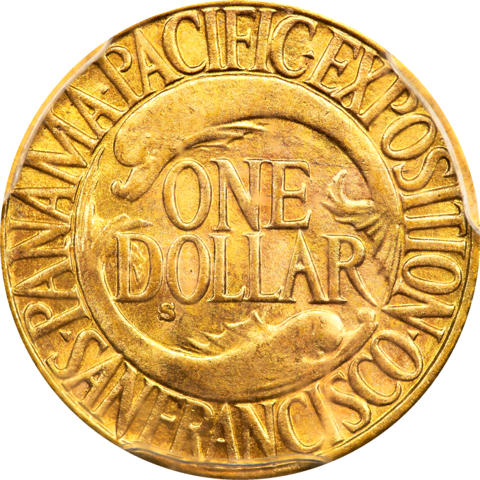 1915-S Panama-Pacific Commemorative Gold Dollar ($1) REVERSE Image