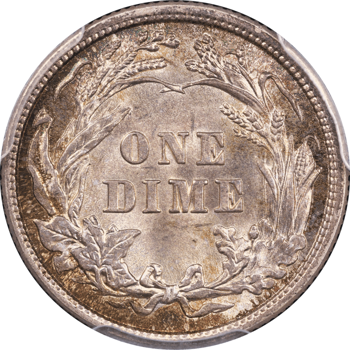1916 Barber Dime (10c) Reverse Image