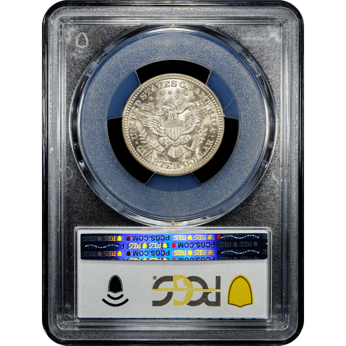 1916-D Barber Quarter (25c) Reverse Slab Image