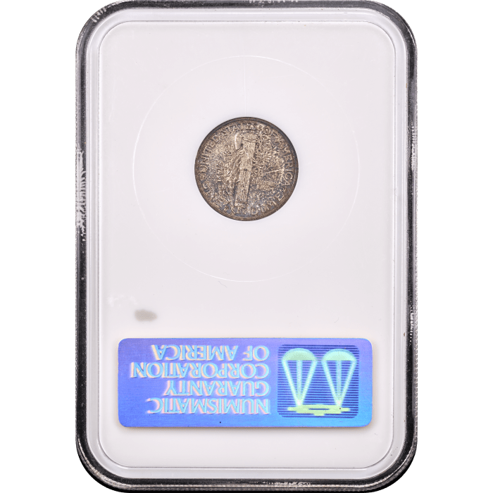 1916-D Mercury Dime (10c) Reverse Slab Image