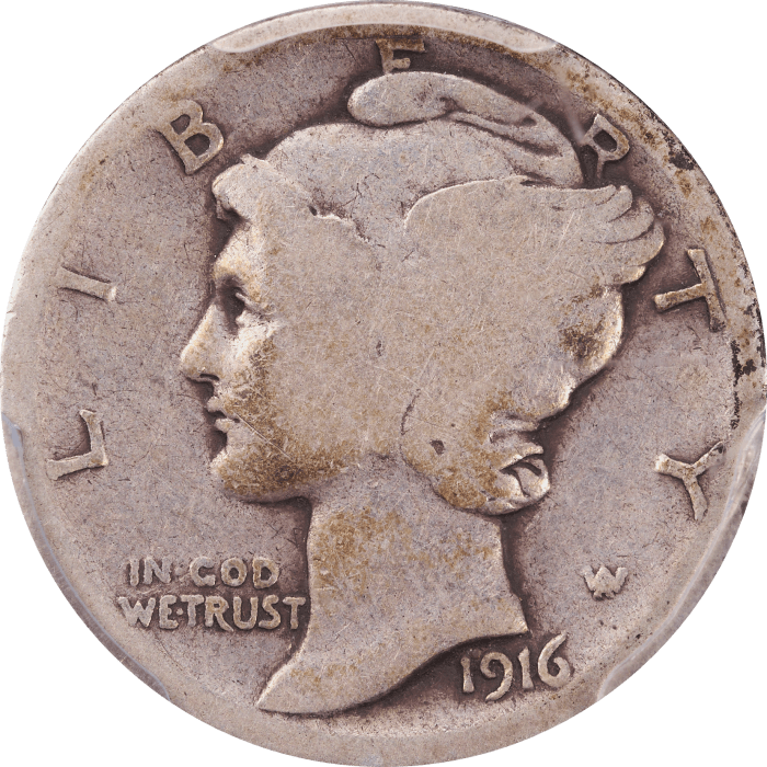 1916-D Mercury Dime (10c) Obverse Image