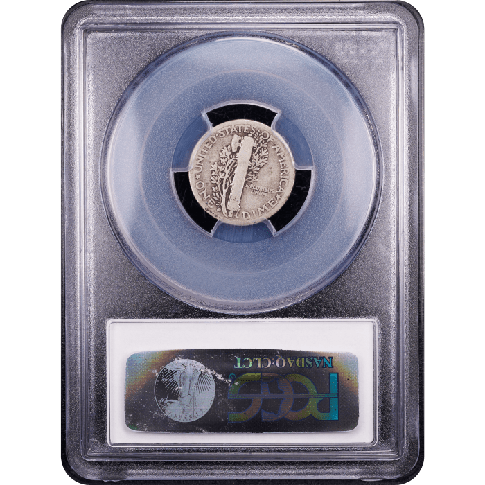 1916-D Mercury Dime (10c) Reverse Slab Image