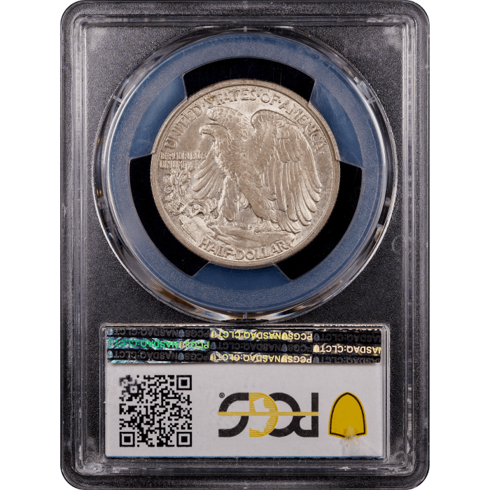 1916-D Walking Liberty Half (50c) Reverse Slab Image