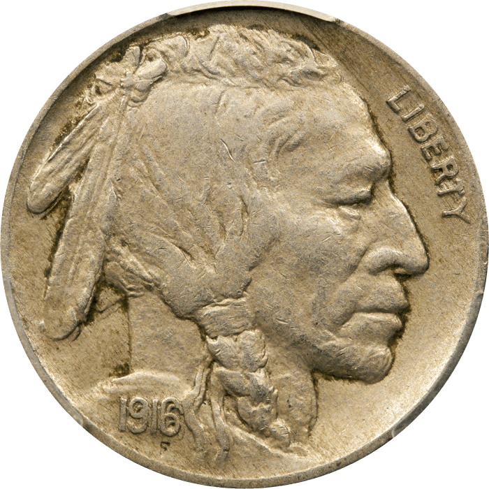 1916 Doubled Die Buffalo Nickel (5c) Obverse Image