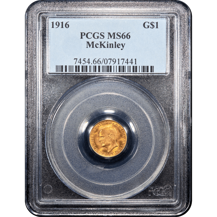 1916 McKinley Commemorative Gold Dollar (G$1) Obverse Slab Image